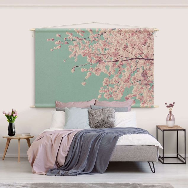 wanddoek xxl Japanese Cherry Blossoms