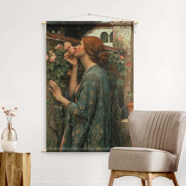 wandtapijt kunst John William Waterhouse - The Soul Of The Rose
