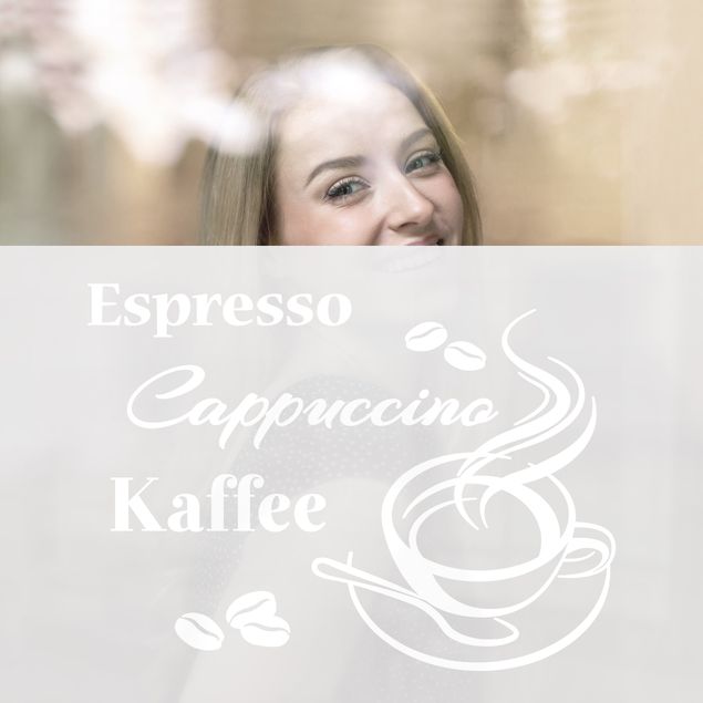 Raamfolie - Coffee Break - Espresso Cappuccino Coffee II
