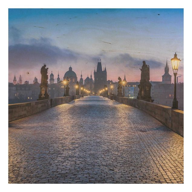 Houten schilderijen Charles Bridge In Prague