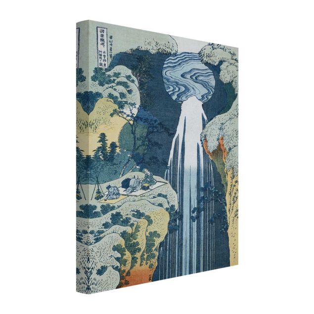 Akoestisch schilderij - Katsushika Hokusai – The Waterfall Of Amida