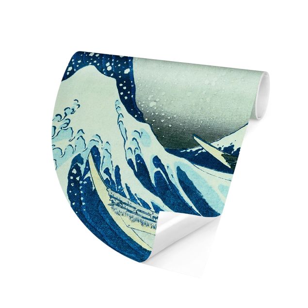 Behangcirkel Katsushika Hokusai - The Great Wave At Kanagawa