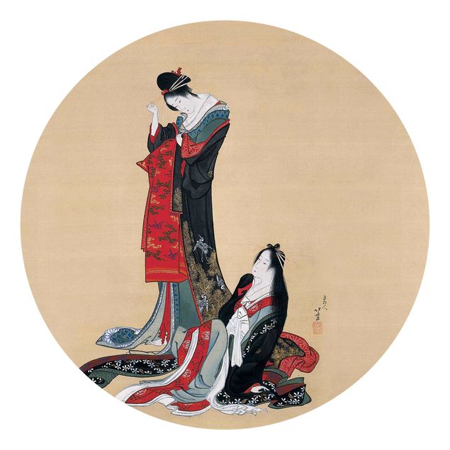 Behangcirkel Katsushika Hokusai - Two Courtesans