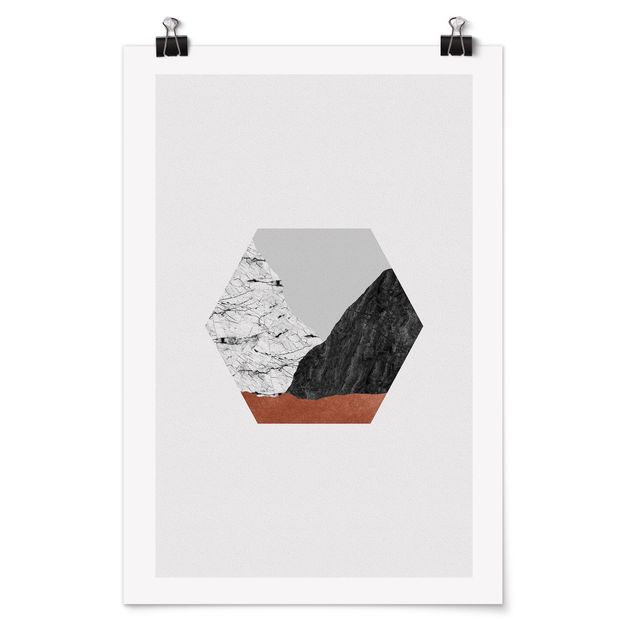 Posters Copper Mountains Hexagonal Geometry