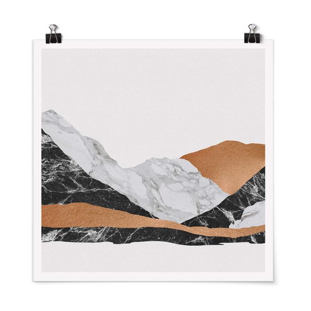 Posters Landscape In Marble And Copper