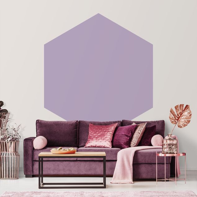 Hexagon Behang Lavender