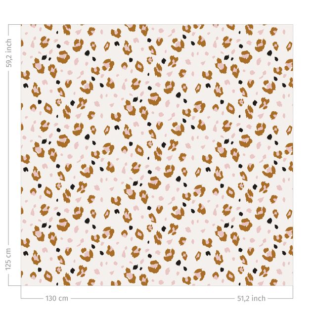 Gordijnen met patroon Leopard Pattern In Pastel