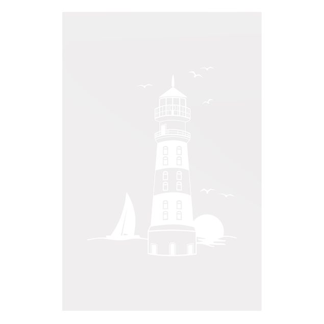 Raamfolie - Lighthouse & Sunset II