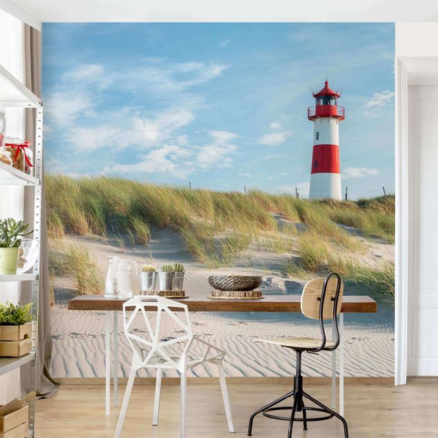 Fotobehang Lighthouse At The North Sea
