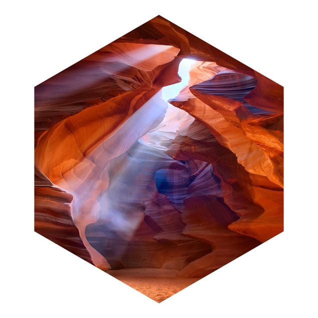 Hexagon Behang Play Of Light In Antelope Canyon