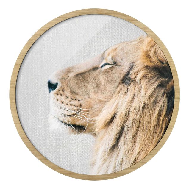Rond schilderijen Lion Leopold