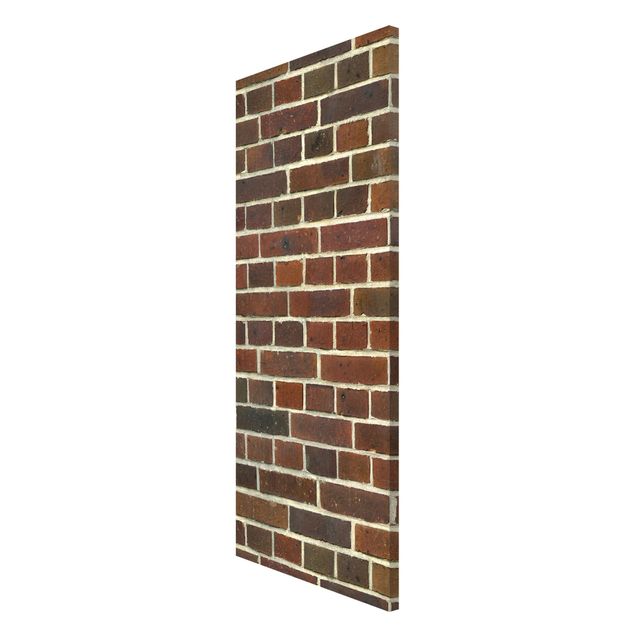Magneetborden Brick Wallpaper London Maroon