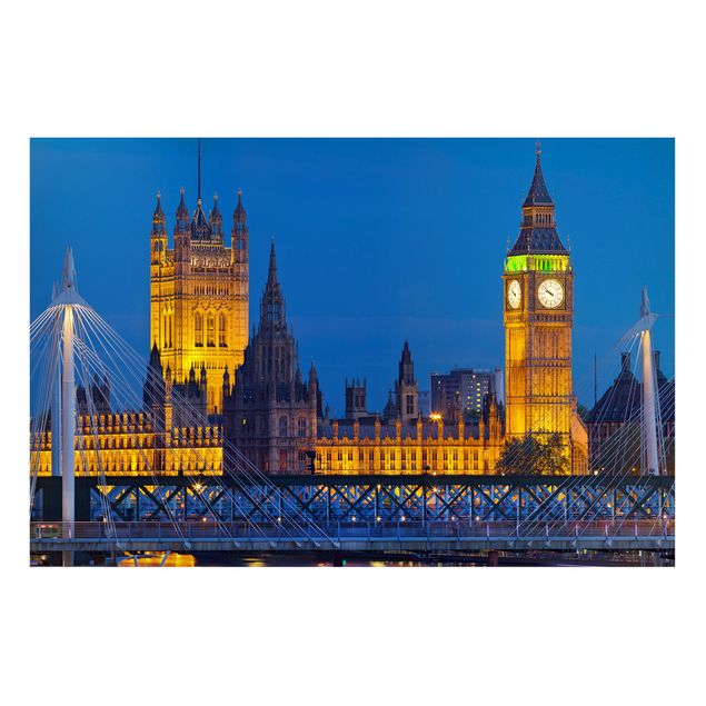 Magneetborden Big Ben And Westminster Palace In London At Night