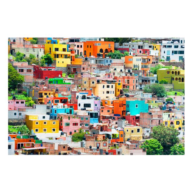 Magneetborden Coloured Houses Front Guanajuato