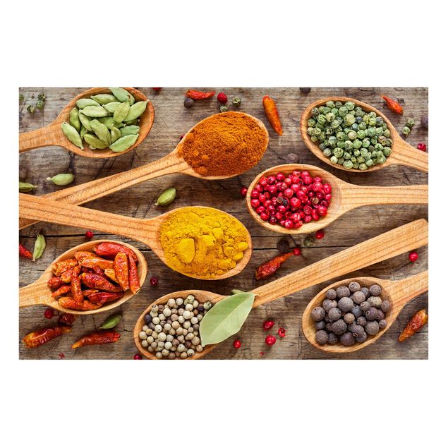 Magneetborden Spices On Wooden Spoon