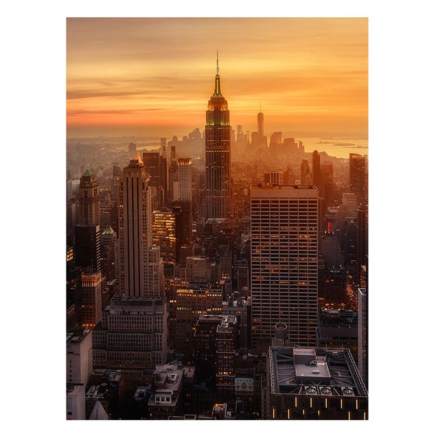 Magneetborden Manhattan Skyline Evening