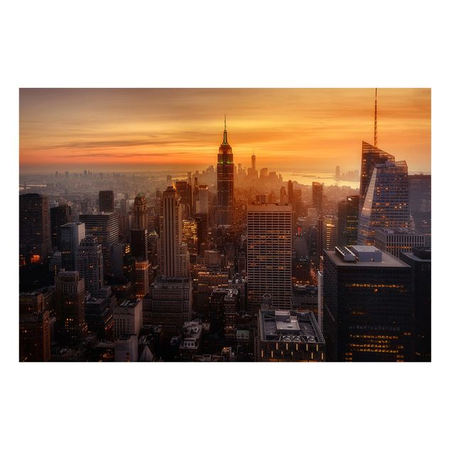 Magneetborden Manhattan Skyline Evening
