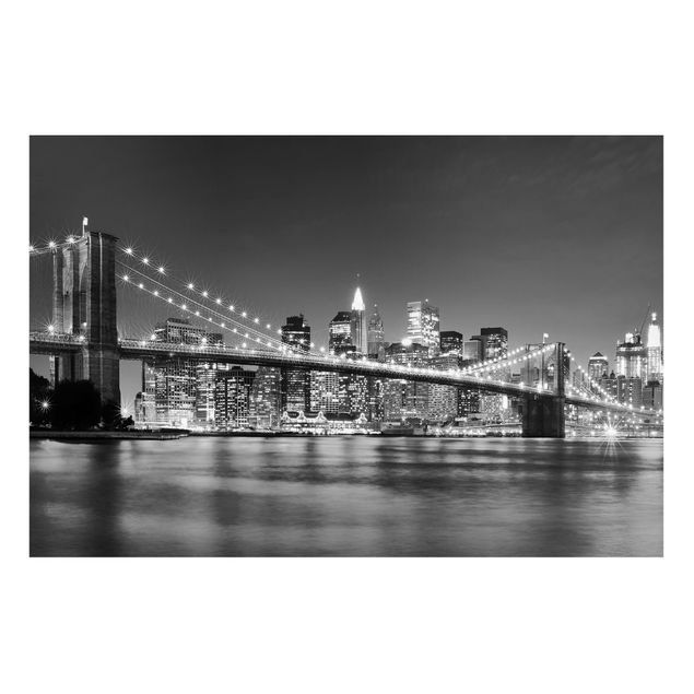 Magneetborden Nighttime Manhattan Bridge II