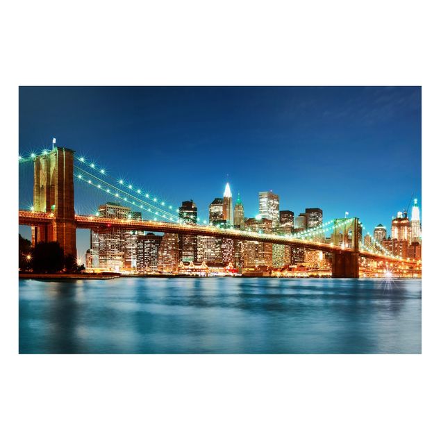Magneetborden Nighttime Manhattan Bridge