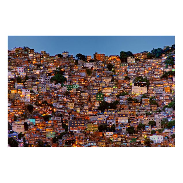 Magneetborden Rio De Janeiro Favela Sunset