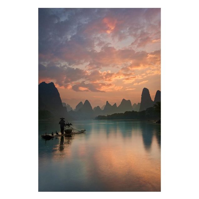 Magneetborden Sunrise Over Chinese River