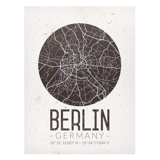 Magneetborden City Map Berlin - Retro