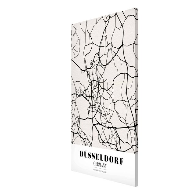 Magneetborden Dusseldorf City Map - Classic