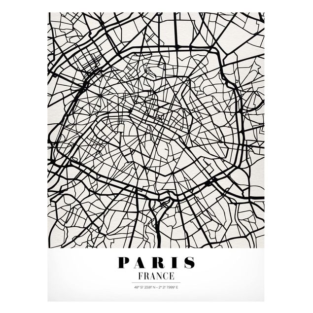 Magneetborden Paris City Map - Classic