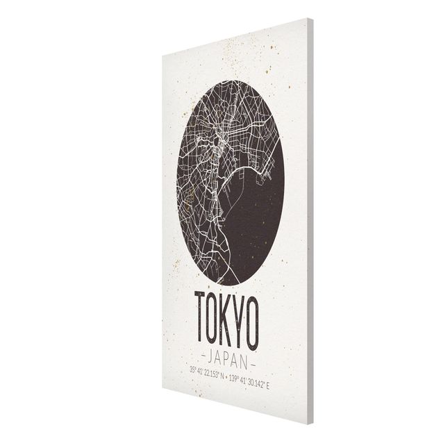 Magneetborden Tokyo City Map - Retro