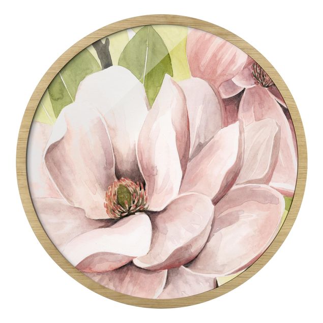 Rond schilderijen Magnolia arrossita I