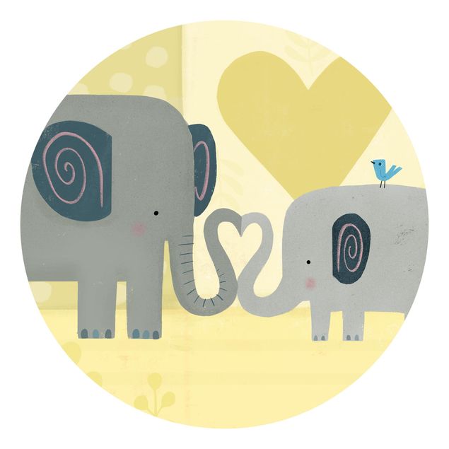 Behangcirkel Mum And I - Elephants