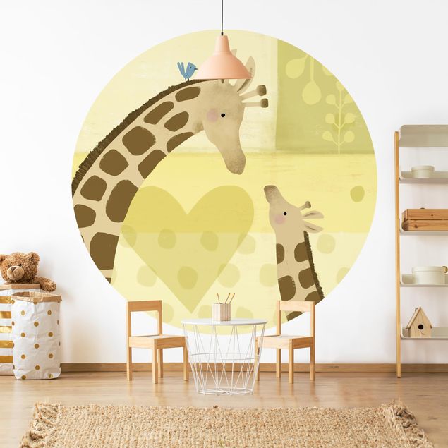 Behangcirkel Mum And I - Giraffes