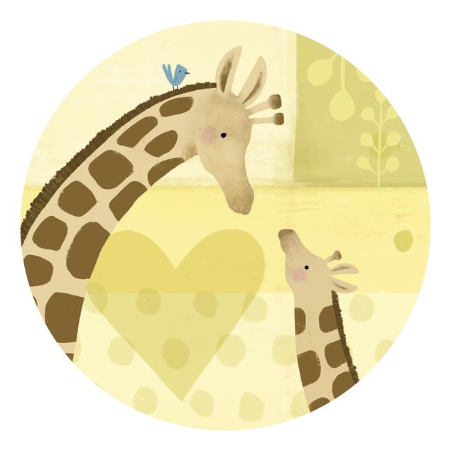 Behangcirkel Mum And I - Giraffes