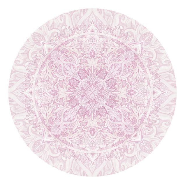 Behangcirkel Mandala Watercolour Ornament Pink