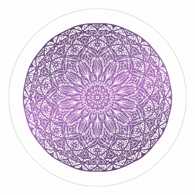 Behangcirkel Mandala Ornament In Purple