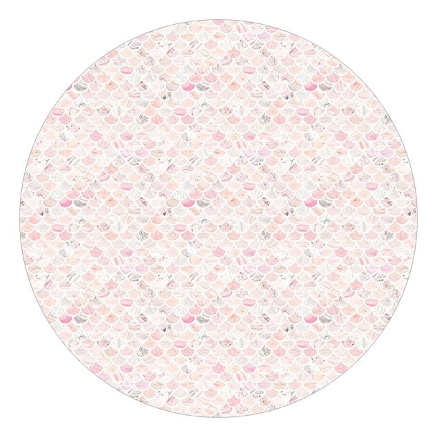 Behangcirkel Marble Pattern Rosé