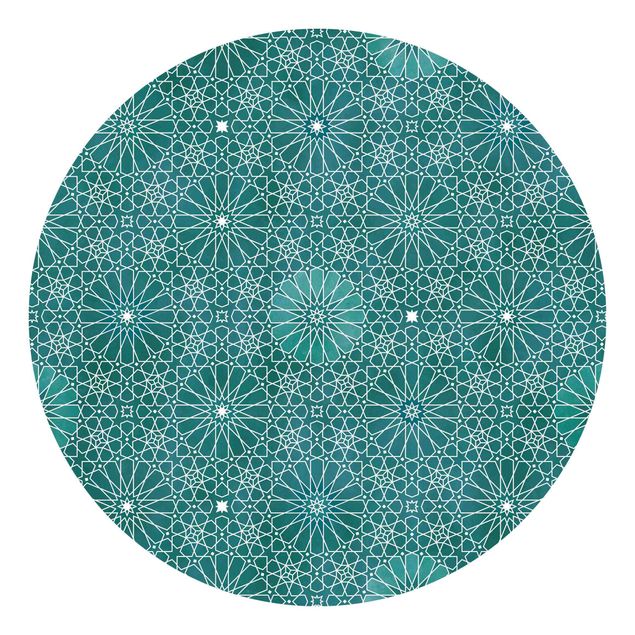 Behangcirkel Moroccan Flower Pattern