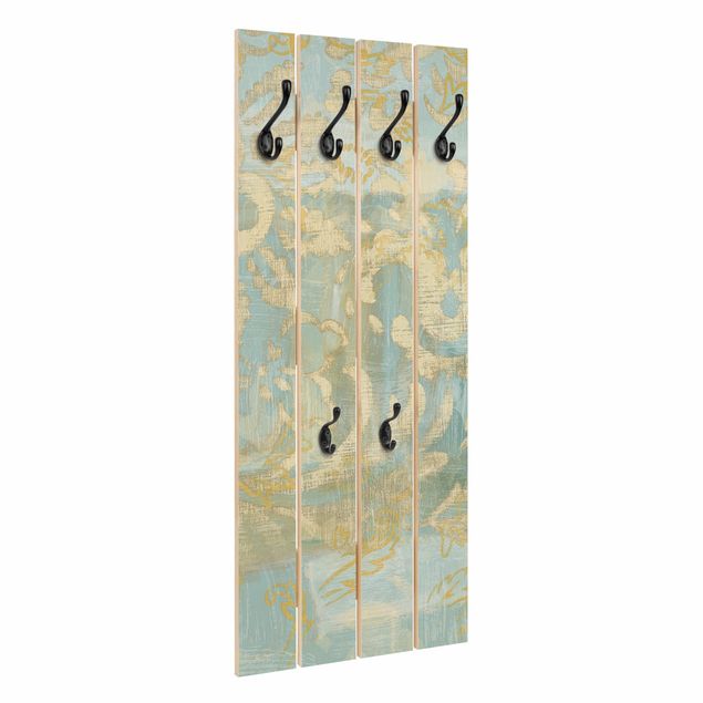 Wandkapstokken houten pallet Moroccan Collage In Gold And Turquoise