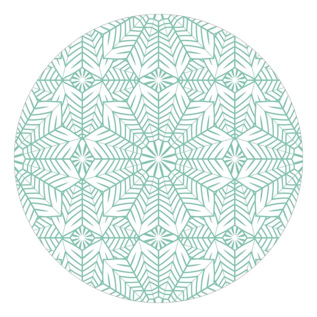 Behangcirkel Moroccan XXL Tile Pattern In Turquoise