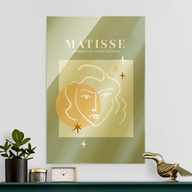 Magnettafel Glas Matisse Interpretation - Face And Stars