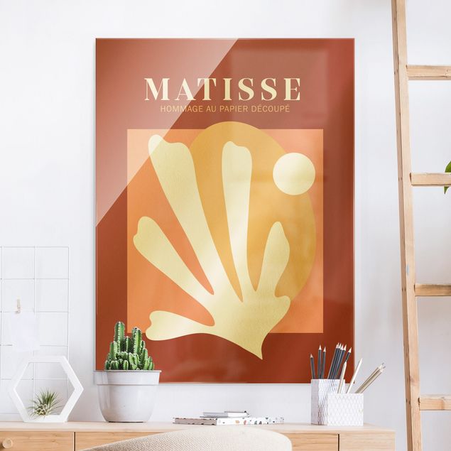 Glas Magnettafel Matisse Interpretation - Combination Red