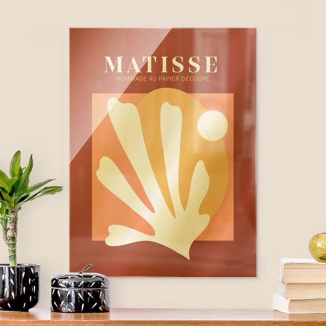 Glasschilderijen Matisse Interpretation - Combination Red