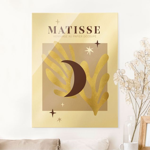 Magnettafel Glas Matisse Interpretation - Moon And Stars