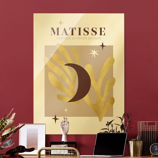 Glasschilderijen Matisse Interpretation - Moon And Stars