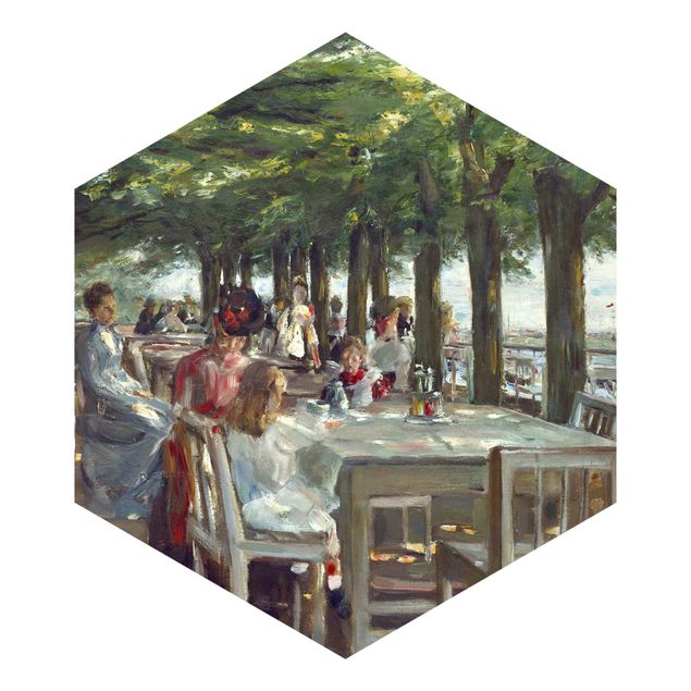 Hexagon Behang Max Liebermann - The Restaurant Terrace Jacob