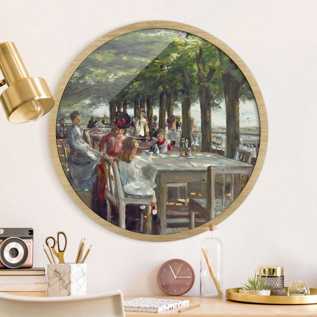 Gerahmte Bilder Rund Max Liebermann - The Restaurant Terrace Jacob