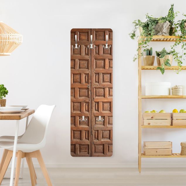 Wandkapstokken houten paneel Mediterranean Wooden Door From Granada