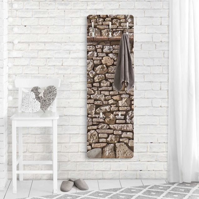 Wandkapstokken houten paneel Mediterranean Stonewall