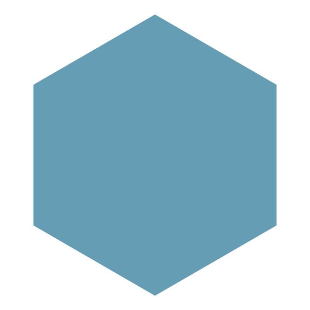 Hexagon Behang Sea ​​Blue