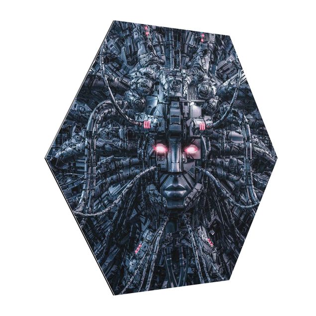 Hexagons Aluminium Dibond schilderijen - Human Machine